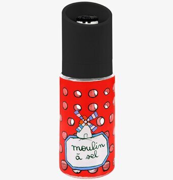 Saltkvarn Köksruta från Derriére la porte i rött och svart