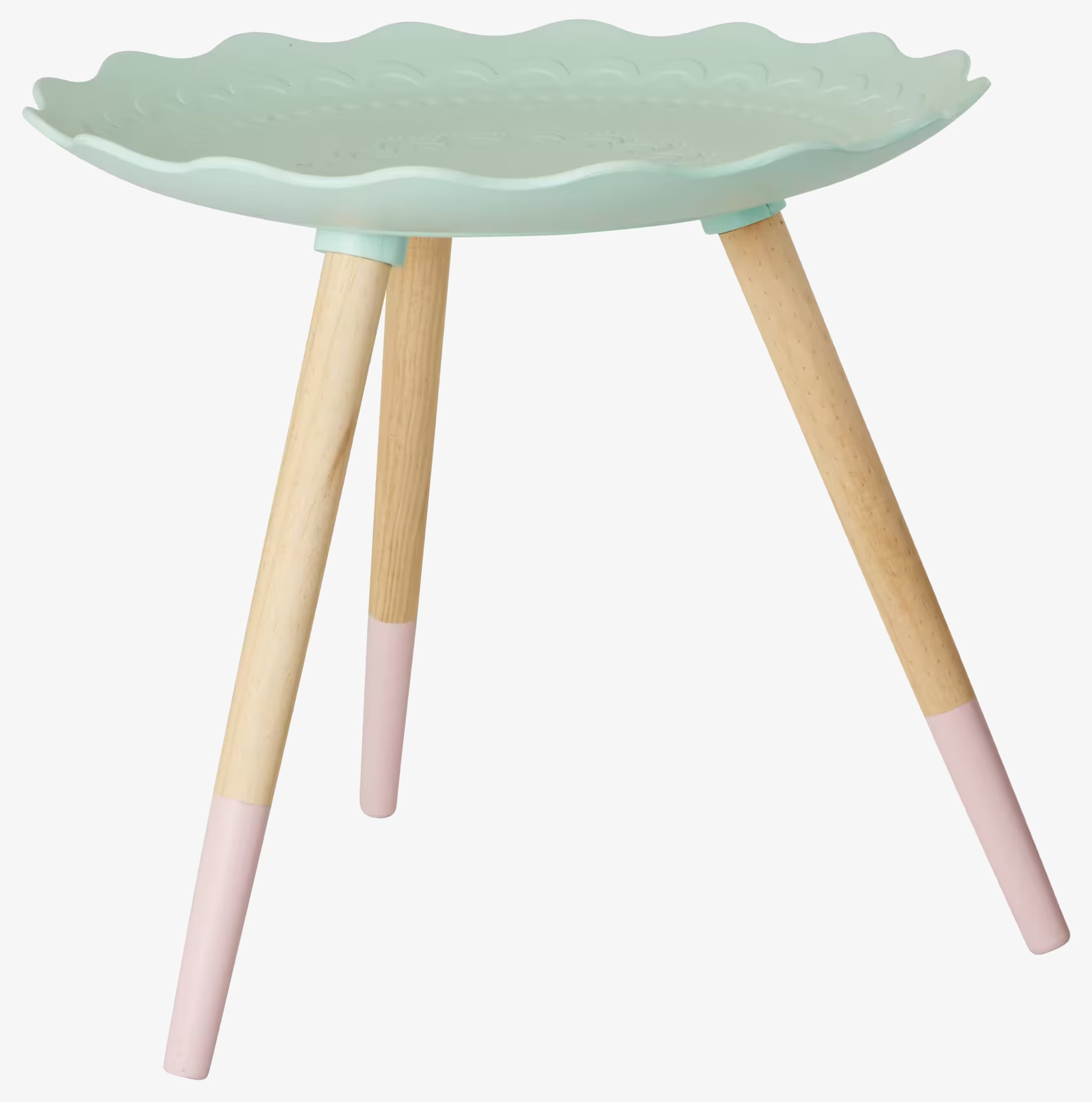 Side Table Mint från Rice med mintfärgad skålformad skiva