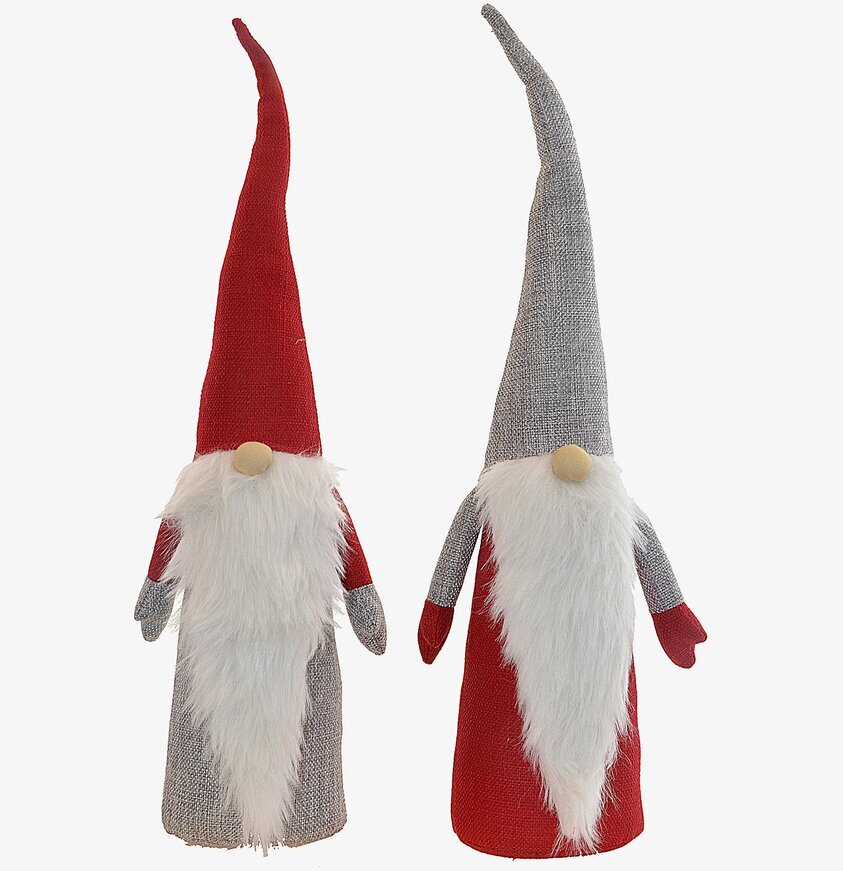 Verner Tomte Stor Grå/Röd från Storefactory juldekoration