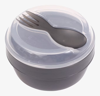 Matlåda Nice Cup Grå från Carl Oscar med integrerad spork