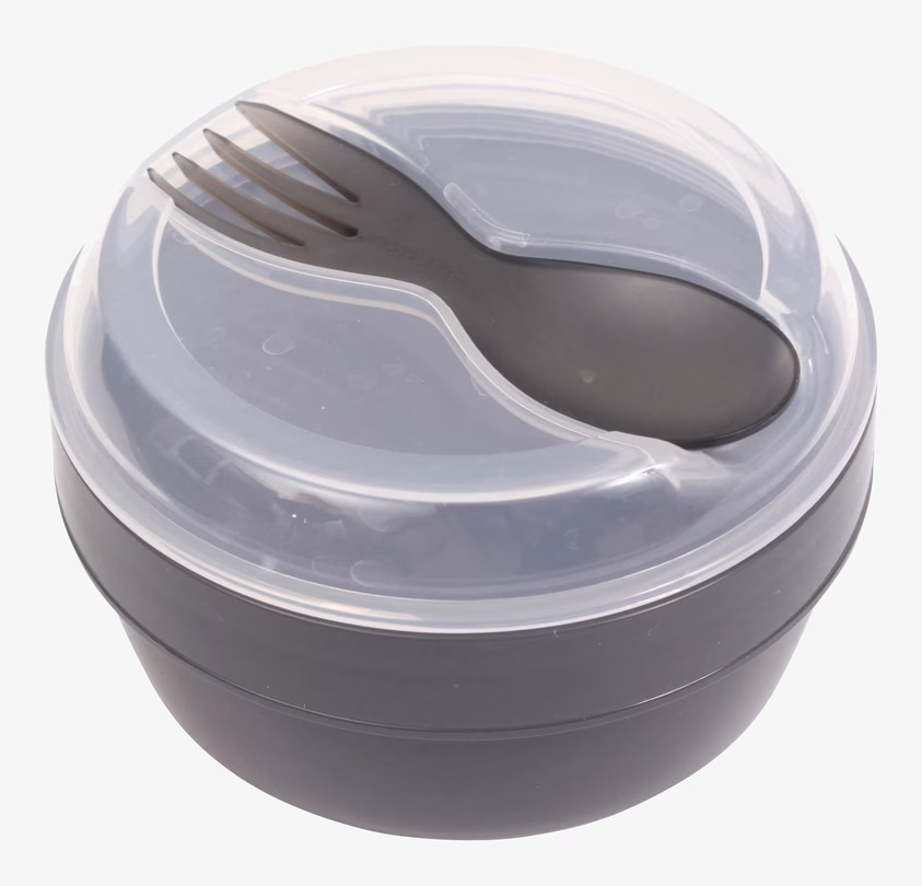 Matlåda Nice Cup Grå från Carl Oscar med integrerad spork