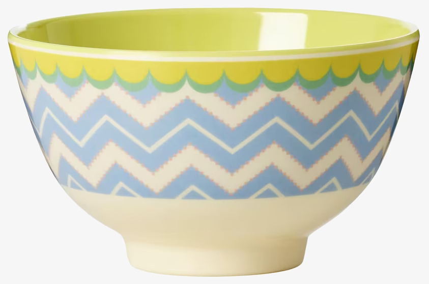 Liten Skål Chevron Print från Rice med färgglatt mönster