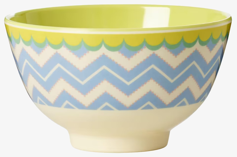 Liten Skål Chevron Print från Rice med färgglatt mönster