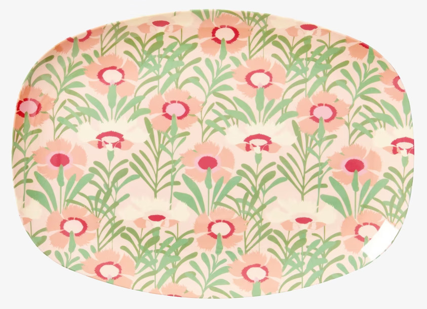 Tallrik Vintage Florals Print från Rice med blommönster