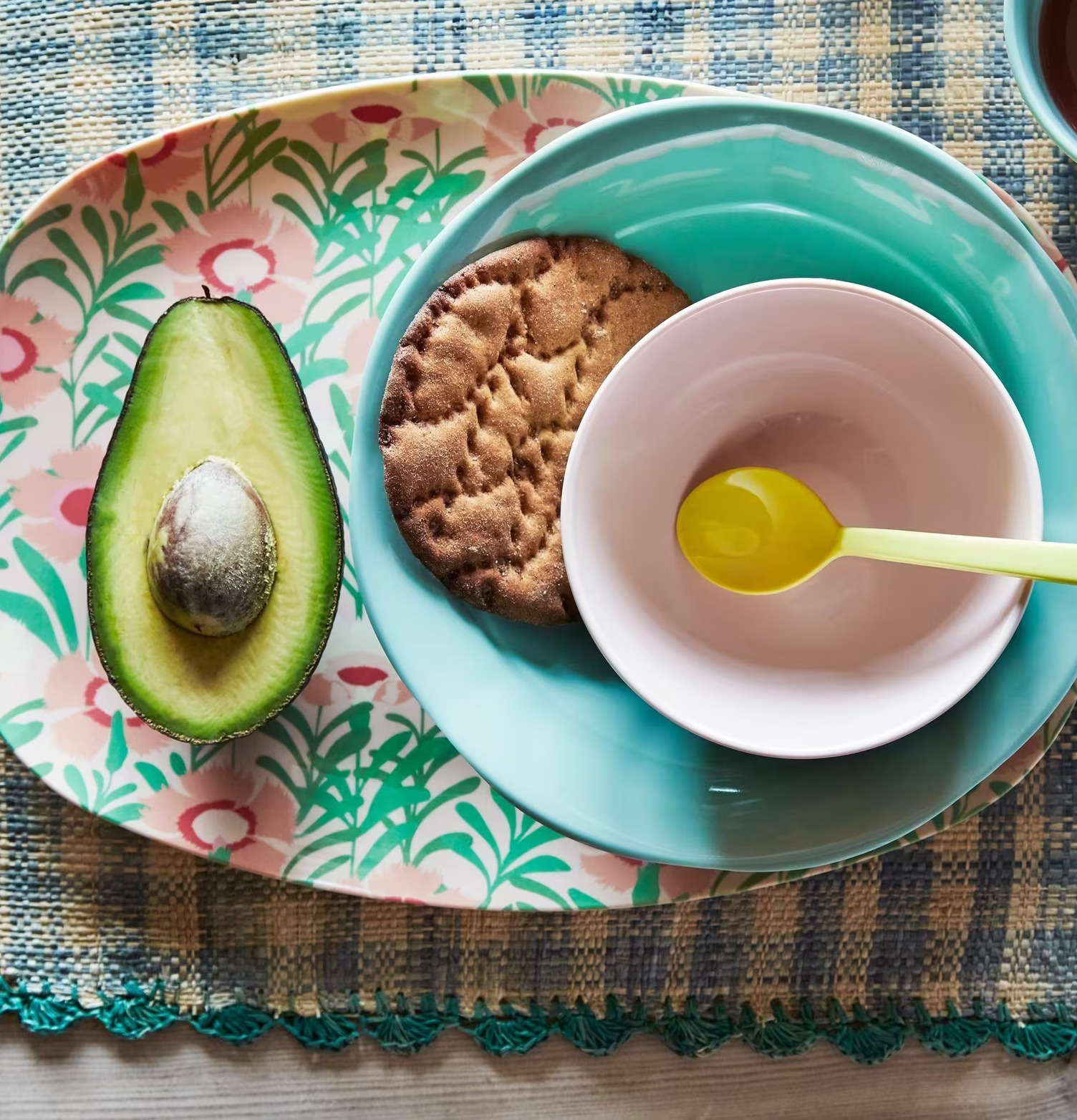 Tallrik Vintage Florals Print från Rice med blommönster