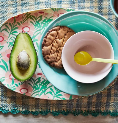 Tallrik Vintage Florals Print från Rice med blommönster