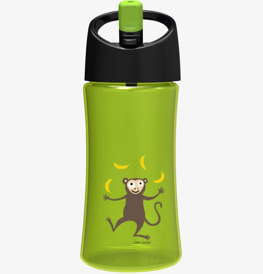 Vattenflaska Lime från Carl Oscar med lekfullt apmotiv