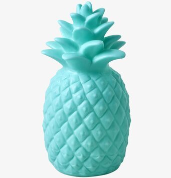 Rice Pineapple LED Turkos lampa med realistisk ananasdesign