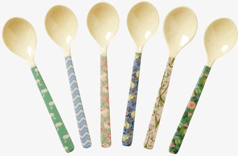 Korta Skedar - Shine Colors från Rice, färgglada mönster