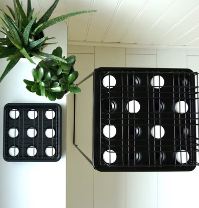 Stumpastaken Small Svart från Stumpastaken med växter