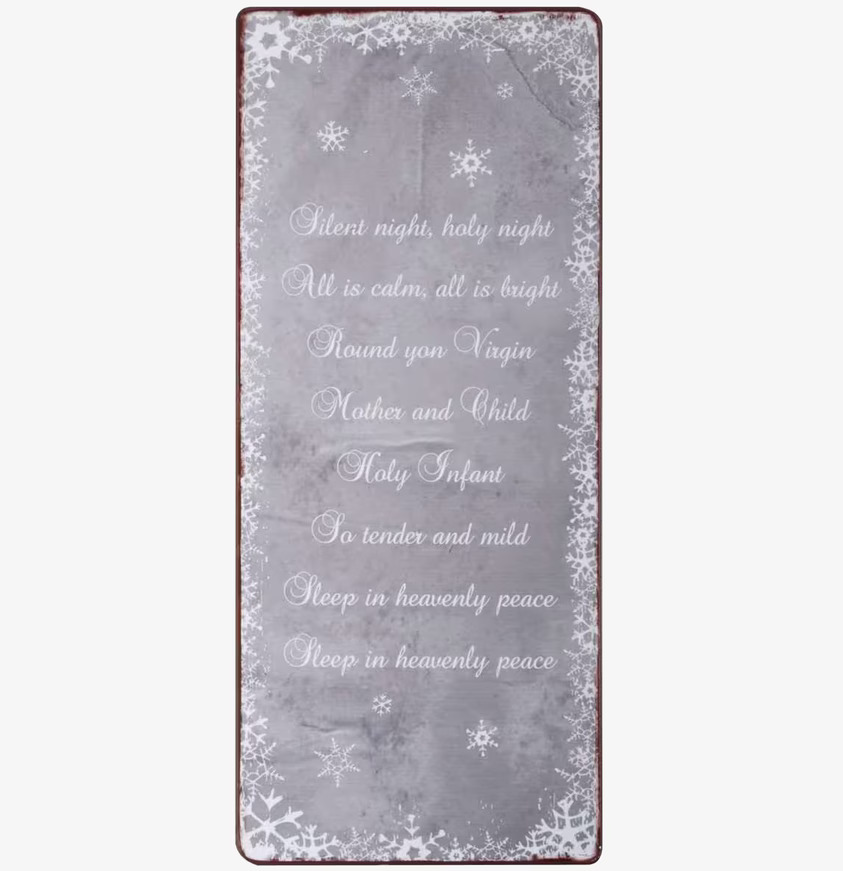 Plåtskylt Silent Night från IB Laursen med vintage design