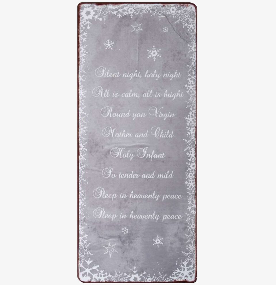 Plåtskylt Silent Night från IB Laursen med vintage design