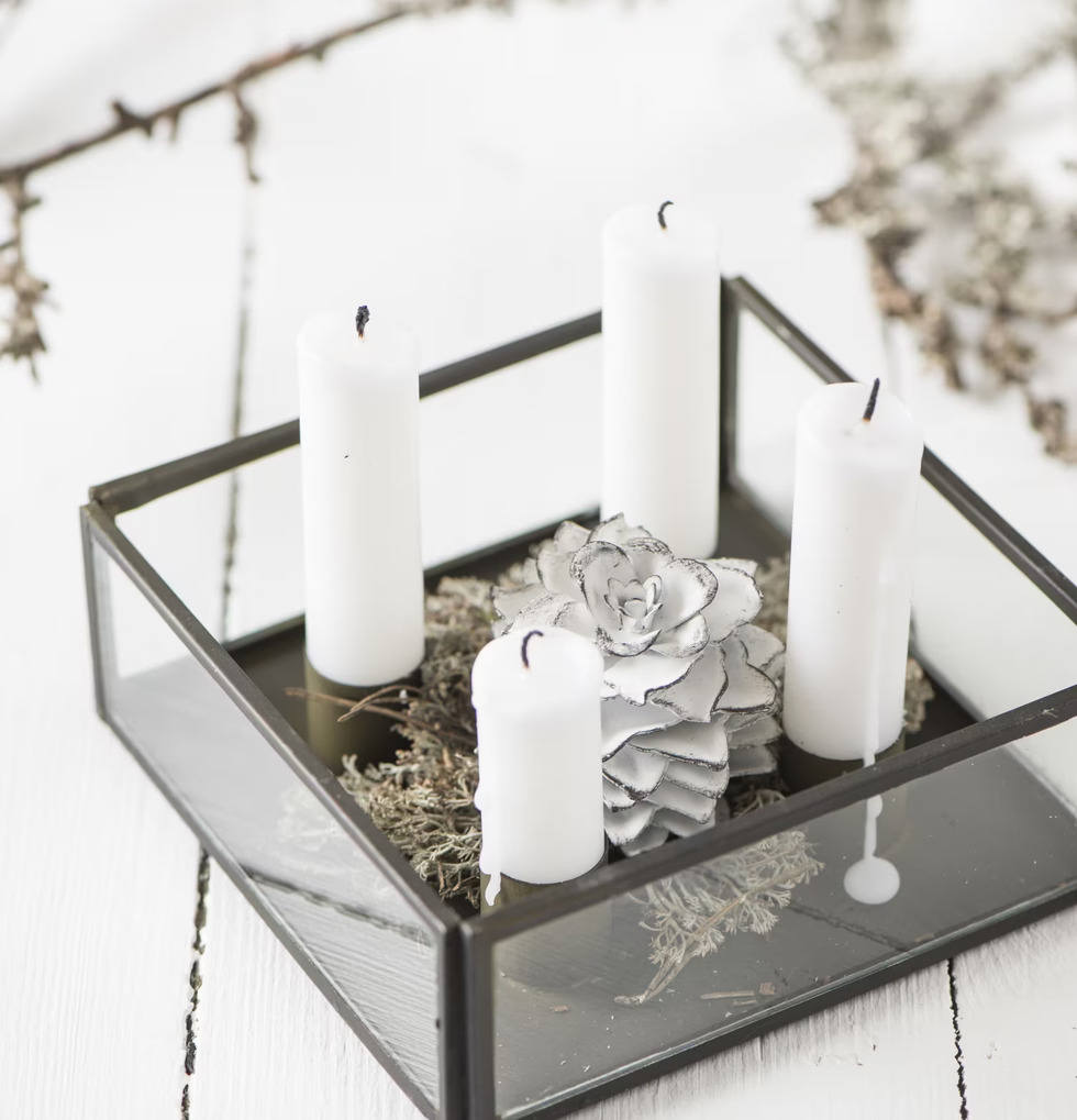 Adventsljusstake Kvadrat från IB Laursen med fyra ljus