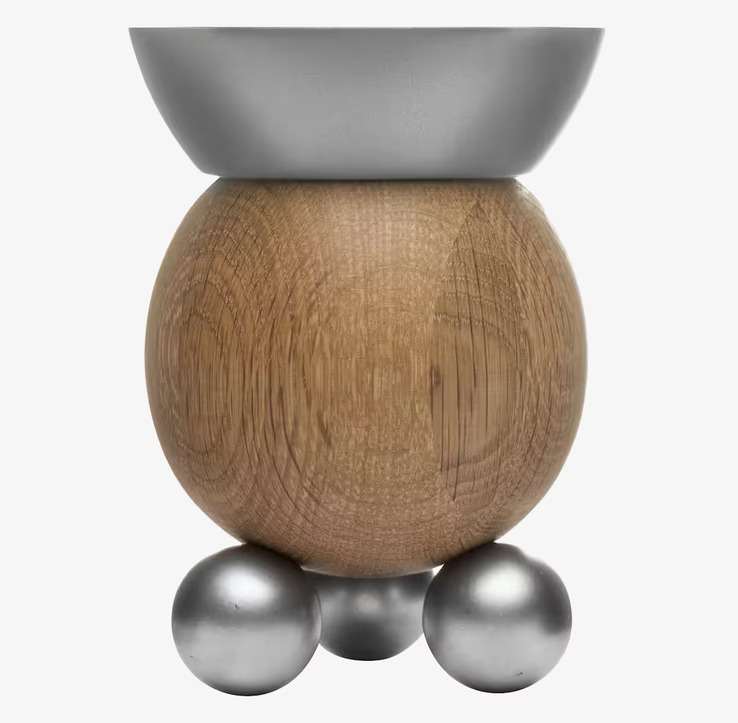 Oval Oak Ljusstake från Sagaform i ekträ och metall