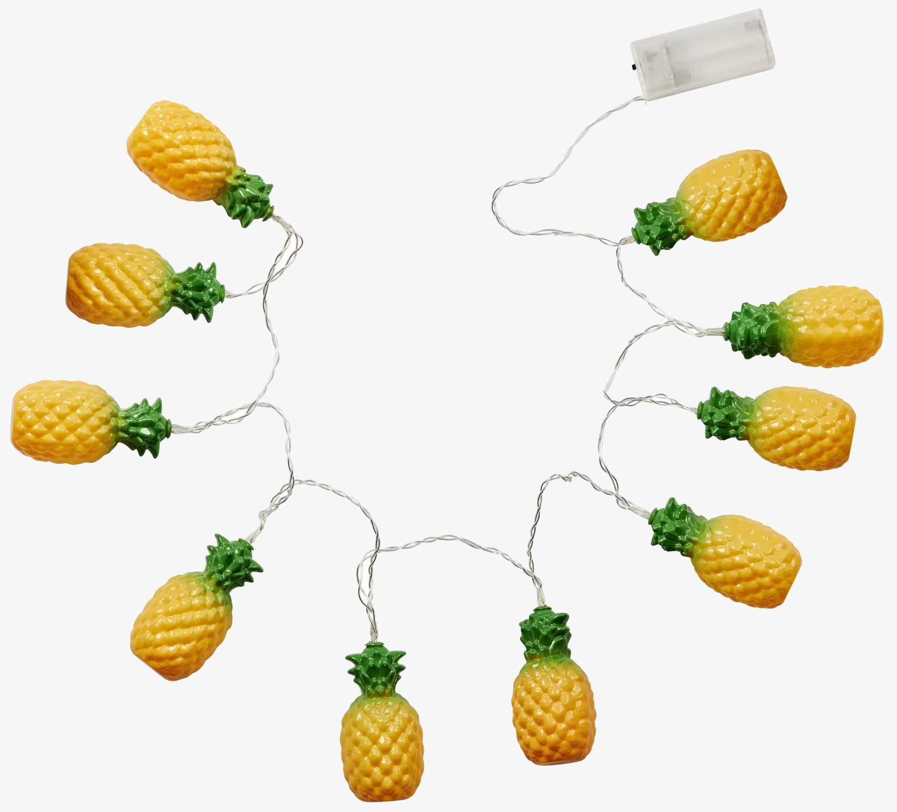 Ljusslinga LED Ananas från Rice med 10 gula ananaslampor