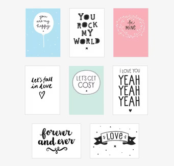 Lightbox Posters - Love från A Little Lovely Company