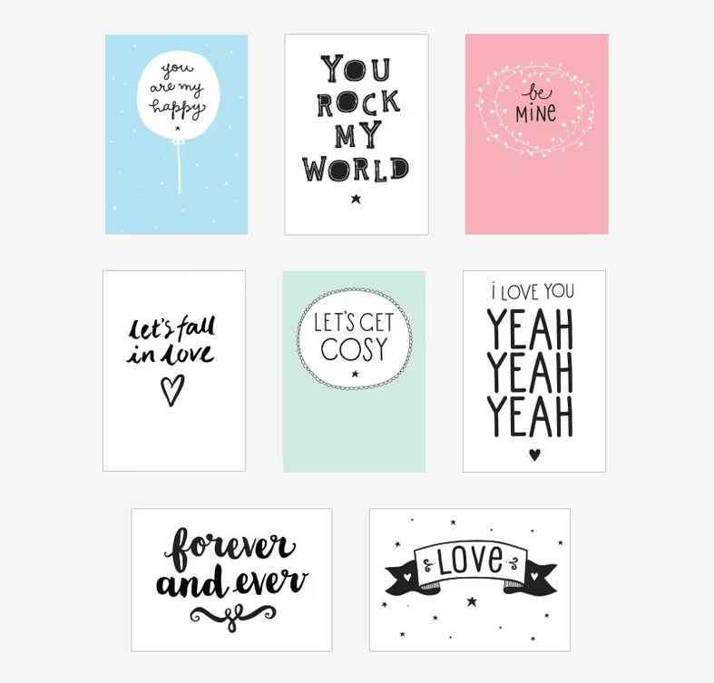 Lightbox Posters - Love från A Little Lovely Company