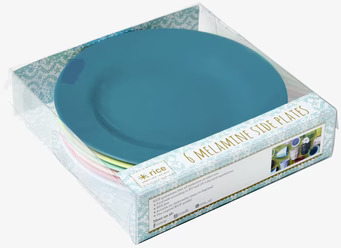 Tallrikar 6-Pack - Shine från Rice i färgglad melamin