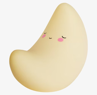 Mini Moon Light från A Little Lovely Company, gul nattlampa