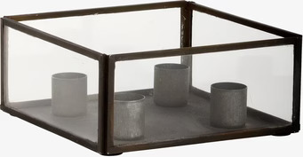 Adventsljusstake Kvadrat från IB Laursen i glas och metall