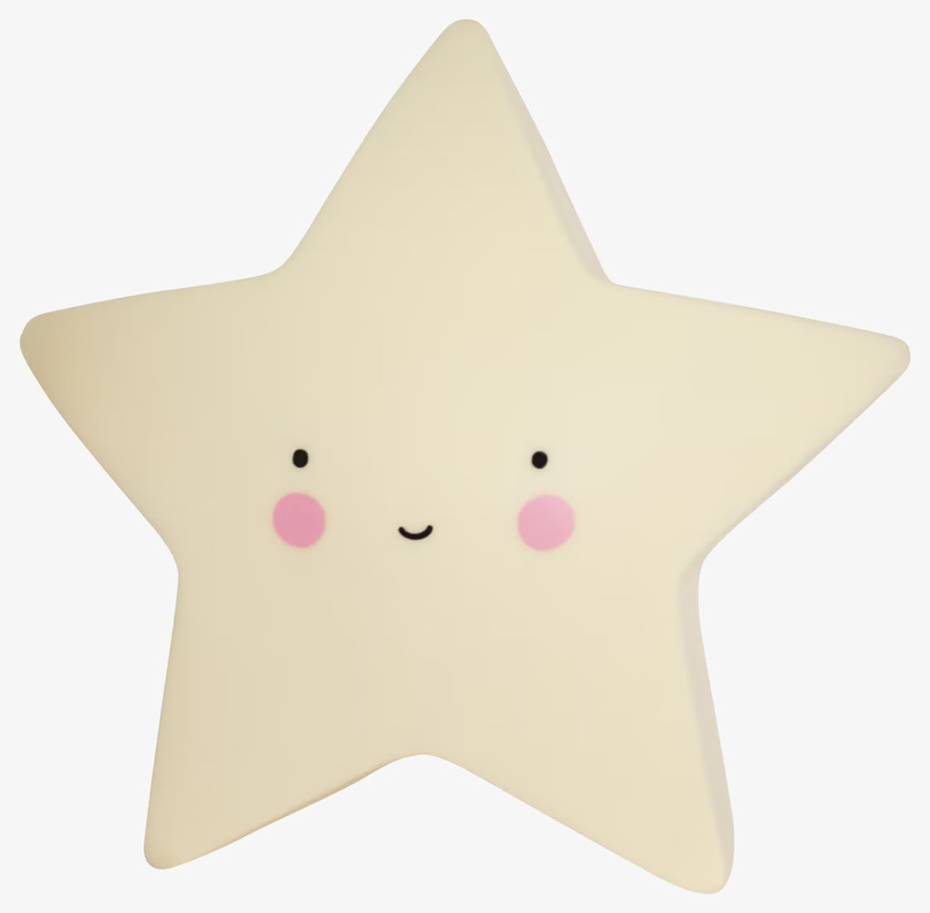 Mini Star Light Yellow från A Little Lovely Company, nattlampa