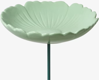 Fågelbad Keramik Pastellgrön från Rice i grön keramik