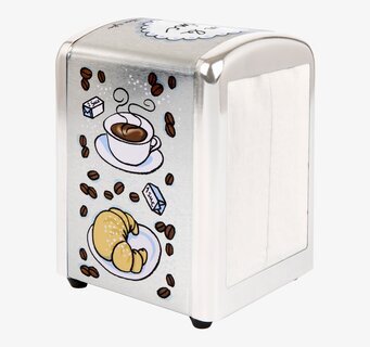 Servettställ kaffe zink från Derrière la porte med kaffemotiv