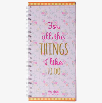 Big Wire-O To-Do Notebook från Rice med färgglatt omslag