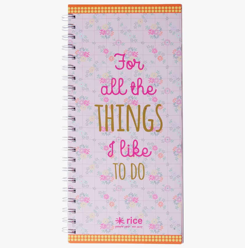 Big Wire-O To-Do Notebook från Rice med färgglatt omslag
