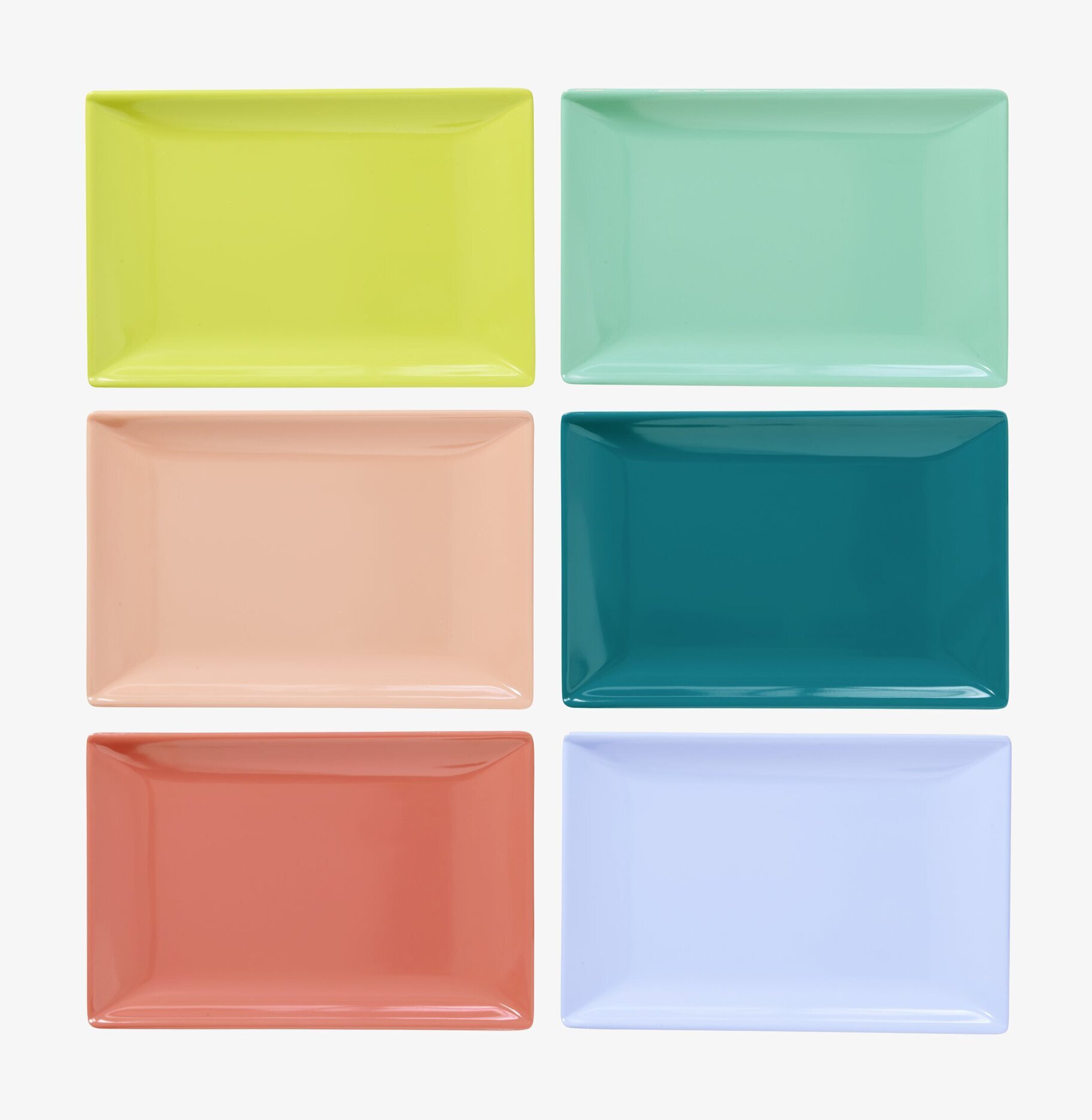 Sushi Tray från Rice: Färgglada rektangulära tallrikar