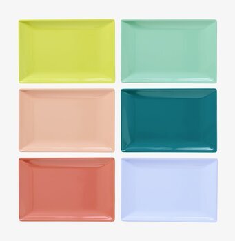 Sushi Tray från Rice: Färgglada rektangulära tallrikar