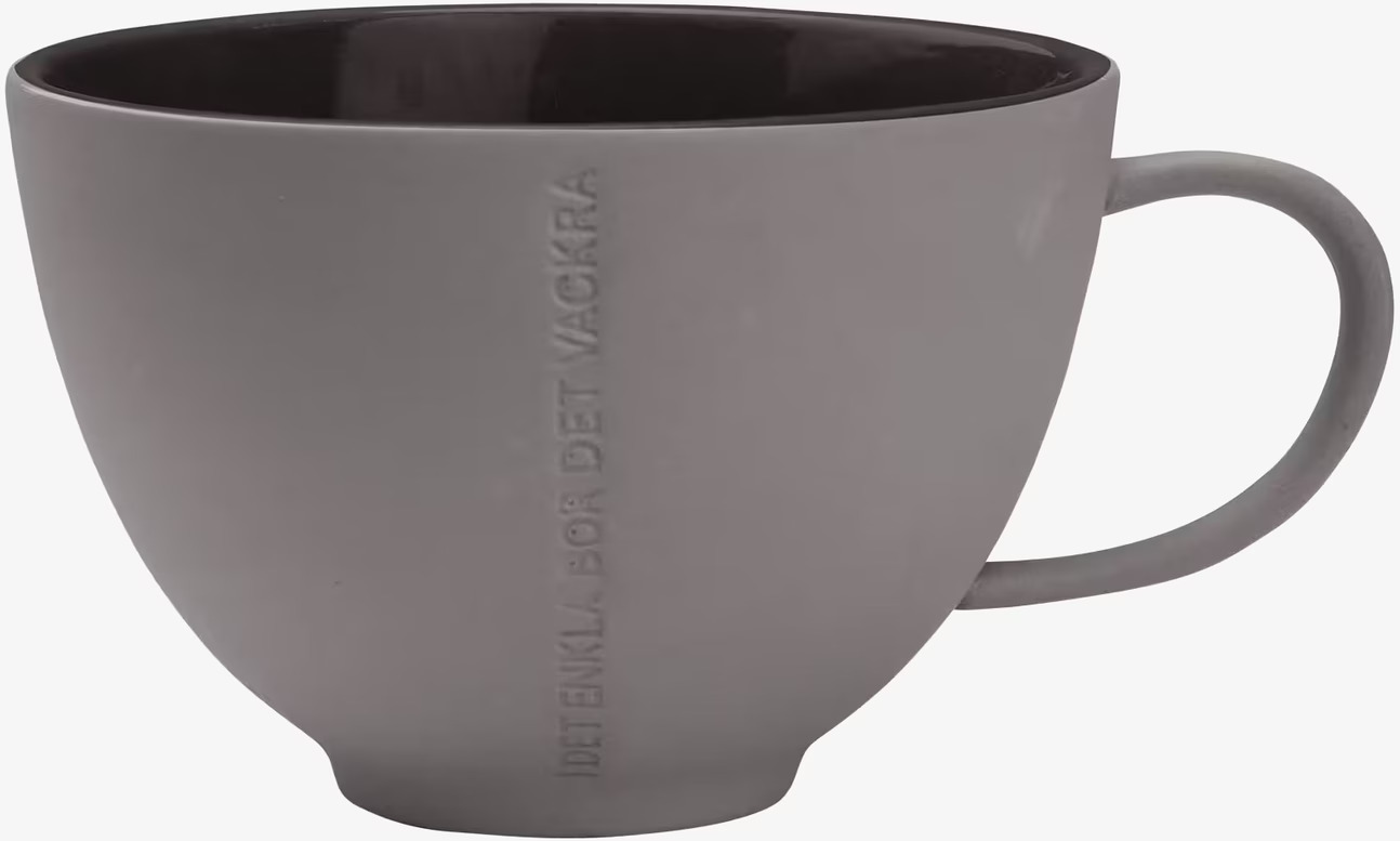 Tekopp Stengods Mörkgrå från Ernst med elegant design