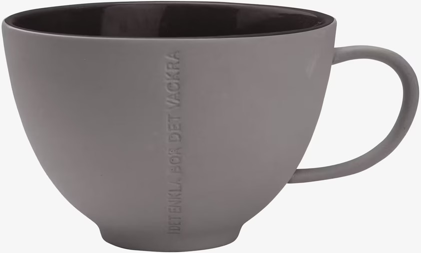 Tekopp Stengods Mörkgrå från Ernst med elegant design