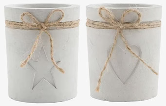 Ljusstake Hjärta & Stjärna från IB Laursen i betong