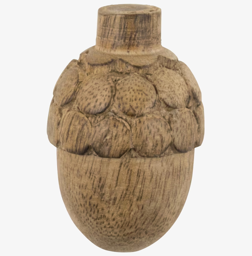 Ekollon Brun från IB Laursen, en detaljrik träprydnad