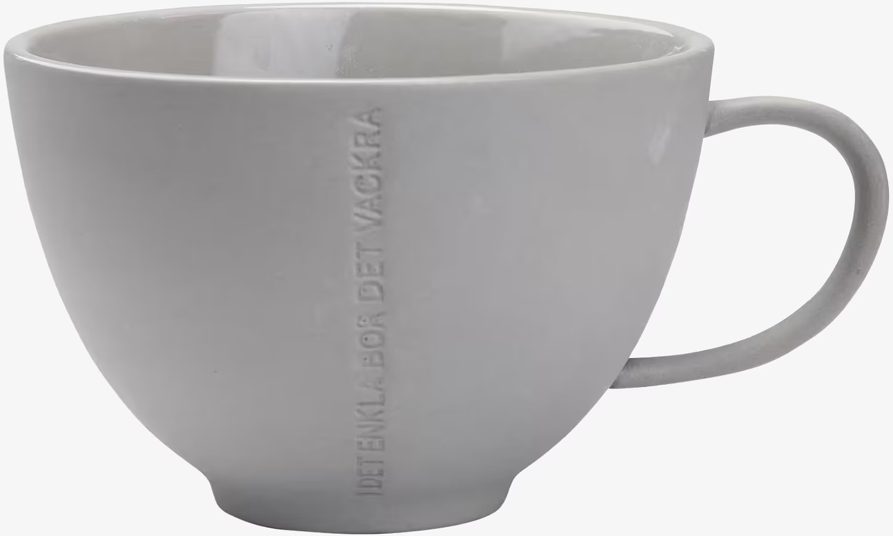 Tekopp Stengods Grå från Ernst med ergonomiskt handtag