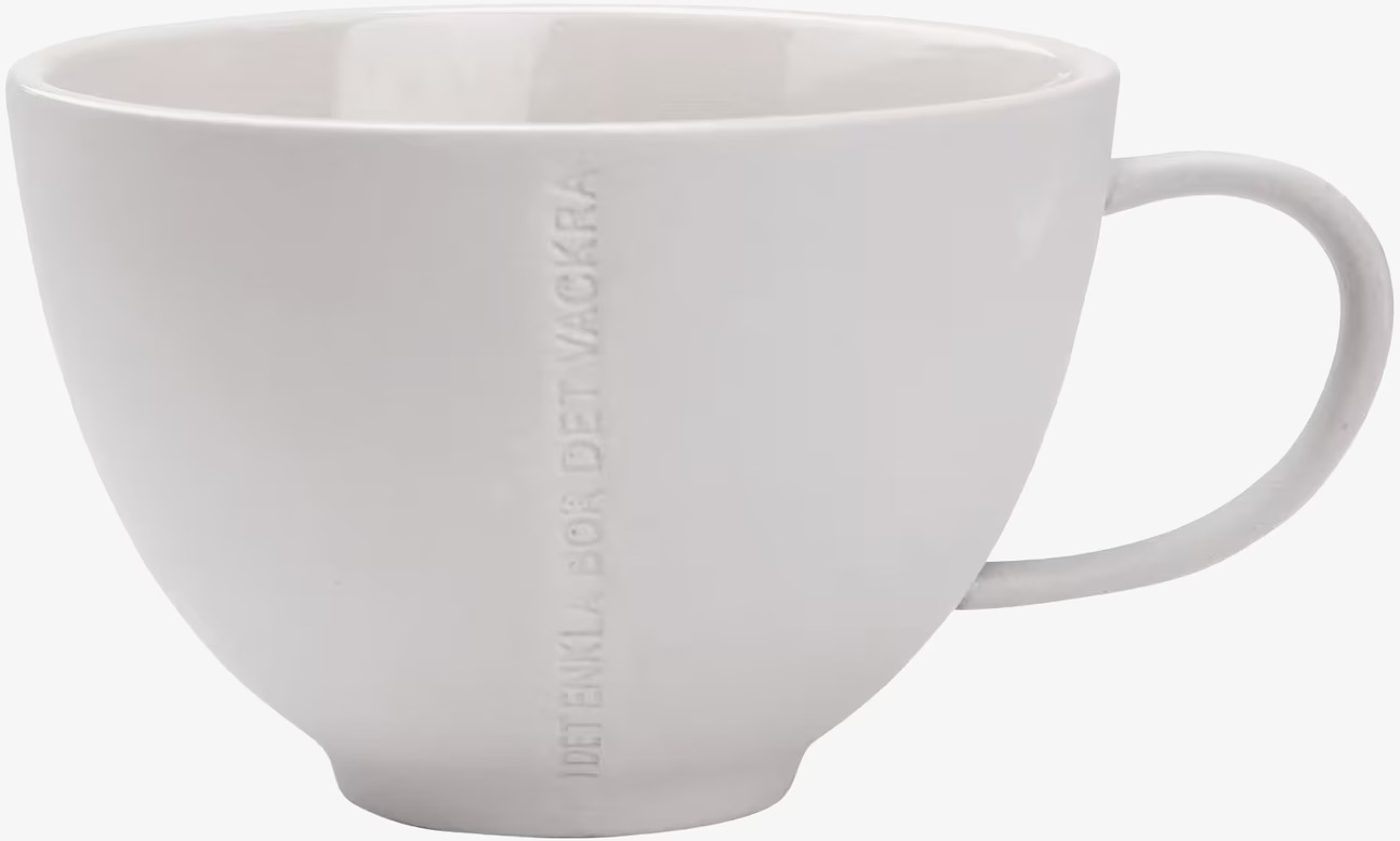 Tekopp Stengods Vit från Ernst med enkel och klassisk design