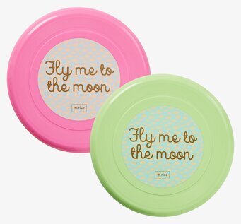 Frisbee Pastellgrön från Rice med texten Fly me to the moon