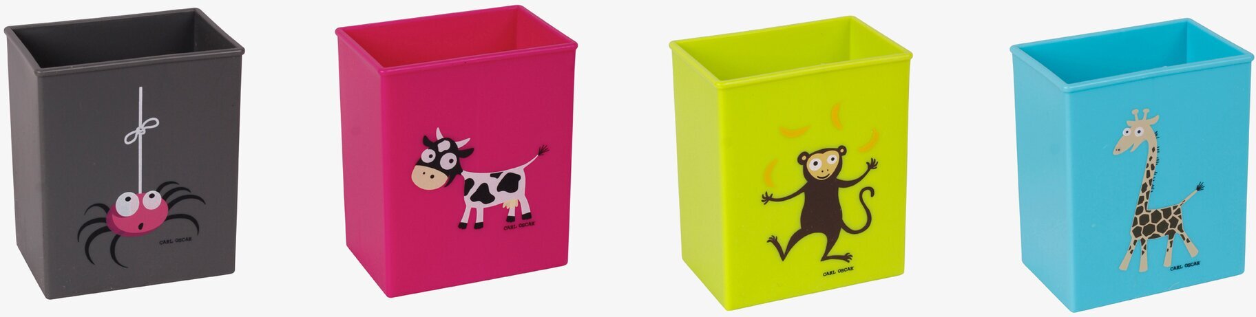 Tetrahållare 4-pack från Carl Oscar i färgglada mönster