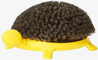 Fotskrapa Sköldpadda Gul från Rice med robusta borstar