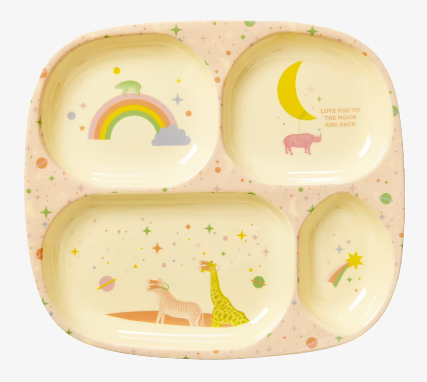 Barntallrik Girls Universe från Rice med fantasifull design