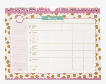 Weekly Planner 2017 från Rice på en neutral bakgrund