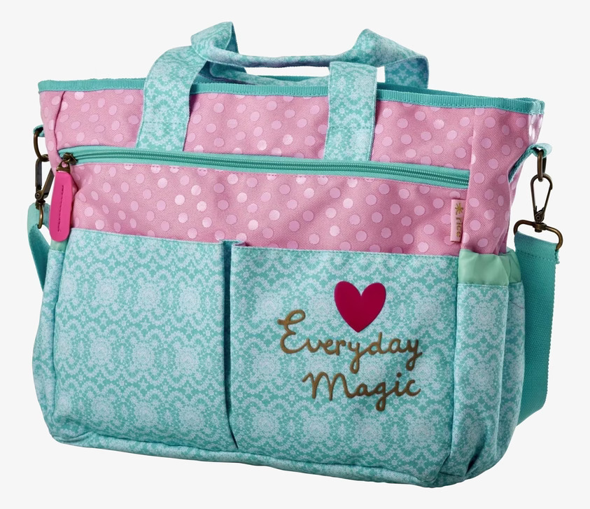 Beautiful Bag Dark Mint Lace Print från Rice med spetsmönster