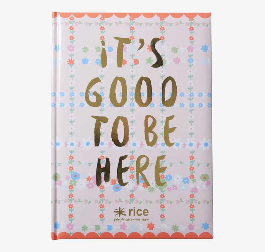 Notebook - It´s Good To Be från Rice med blommigt omslag