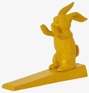 Dörrstopp Gul från Rice, kaninformad och färgglad dörrkil