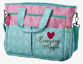 Beautiful Bag Dark Mint Lace Print från Rice med spetsmönster