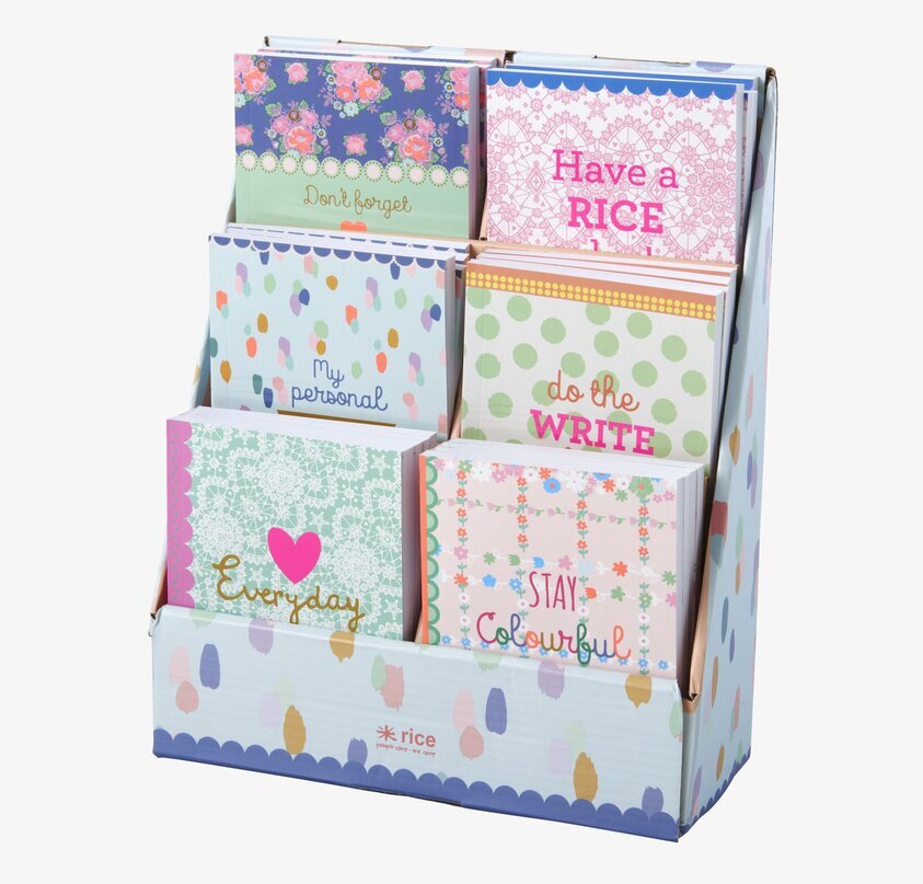 Small Notebooks från Rice med färgglada och mönstrade omslag