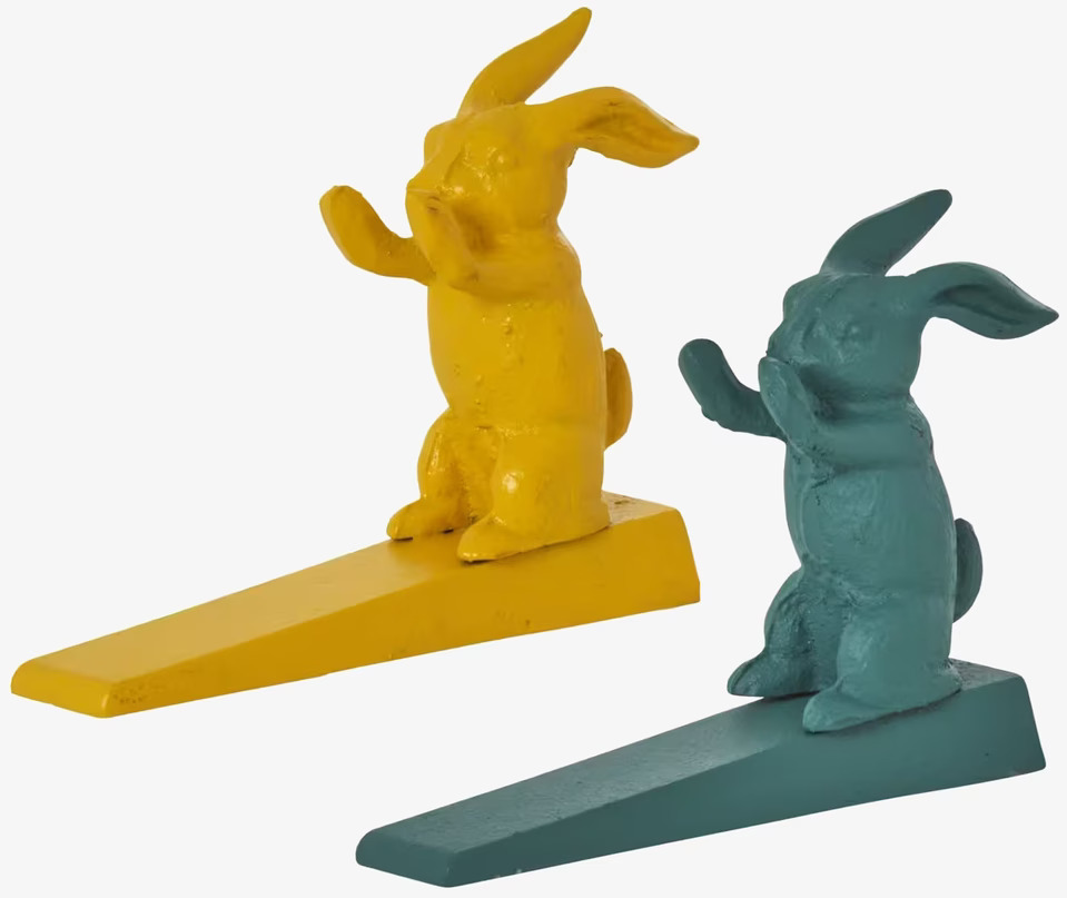 Dörrstopp Grön/Blå från Rice - kaninformade och färgglada