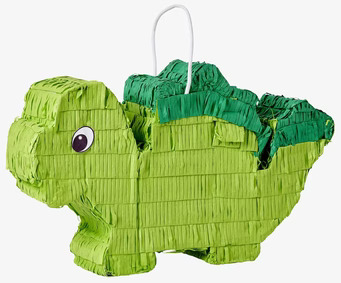 Pinata Dinosaurie från Rice, grön med olika nyanser