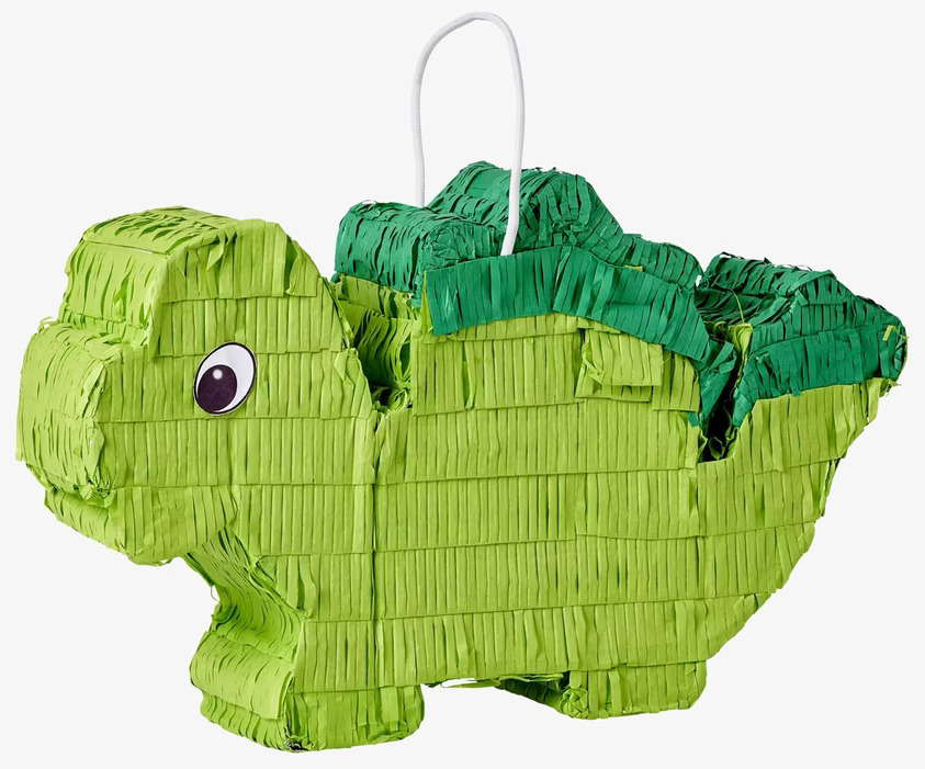 Pinata Dinosaurie från Rice, grön med olika nyanser